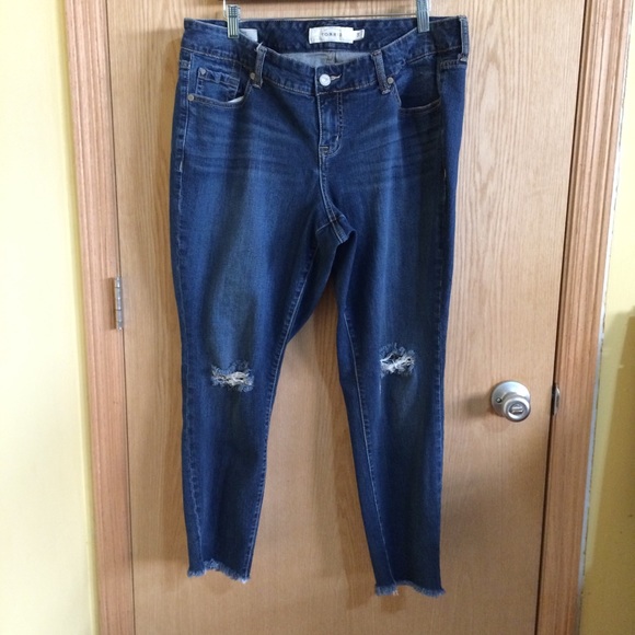 torrid Denim - Torrid Skinny Distressed Ankle Jeans